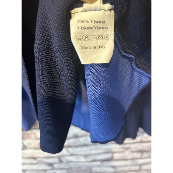 Rossopuro blue open long sleeve cardigan Italy women's size XL - Picture 4 of 5